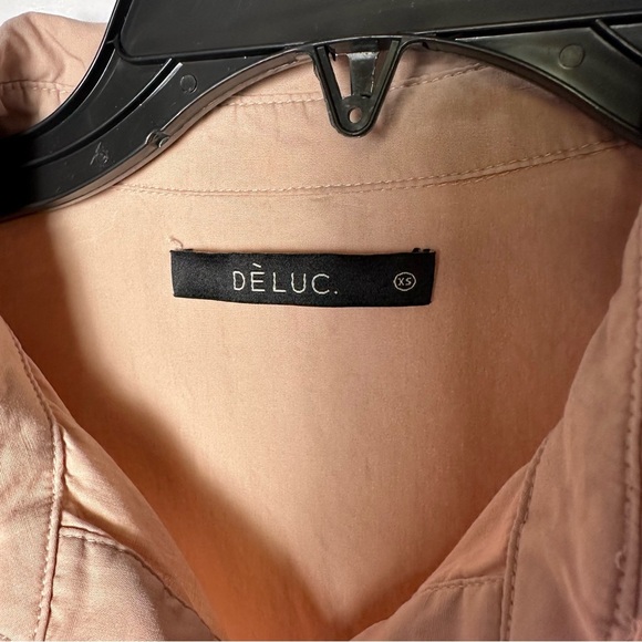 Deluc Gasus women’s mini dress XS Pink Romantic Puff Sleeves Preppy Babydoll - Picture 7 of 9